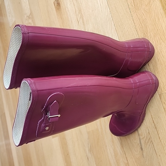 Hunter Tall Wellie Gloss Rain Boots size 37 - Picture 9 of 15